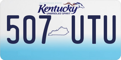 KY license plate 507UTU