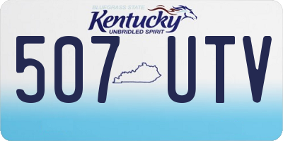 KY license plate 507UTV