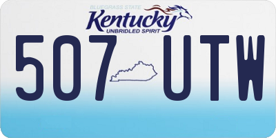KY license plate 507UTW