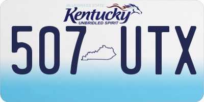 KY license plate 507UTX