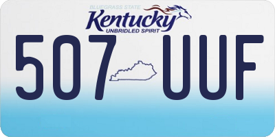 KY license plate 507UUF