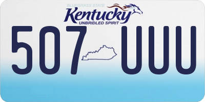 KY license plate 507UUU