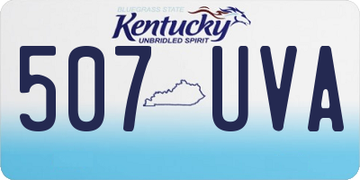 KY license plate 507UVA