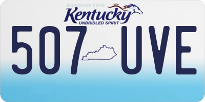 KY license plate 507UVE