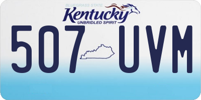 KY license plate 507UVM