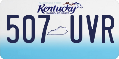 KY license plate 507UVR