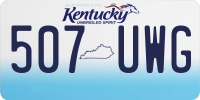 KY license plate 507UWG