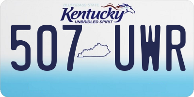 KY license plate 507UWR