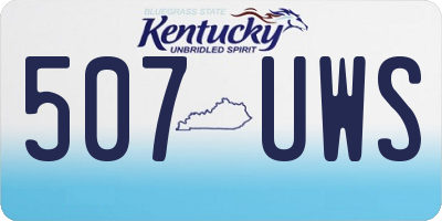 KY license plate 507UWS