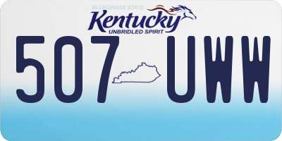 KY license plate 507UWW