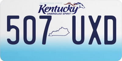 KY license plate 507UXD