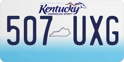 KY license plate 507UXG