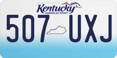 KY license plate 507UXJ