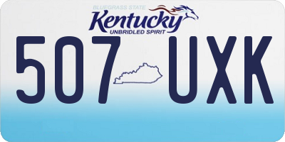 KY license plate 507UXK
