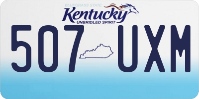 KY license plate 507UXM
