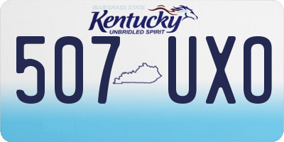 KY license plate 507UXO