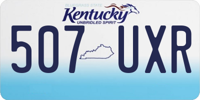 KY license plate 507UXR