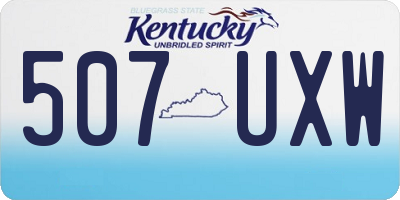 KY license plate 507UXW