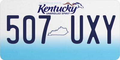 KY license plate 507UXY