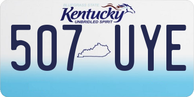 KY license plate 507UYE
