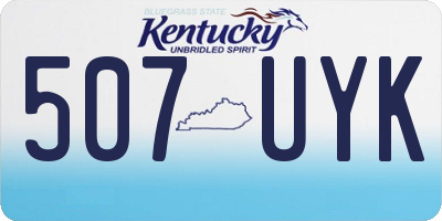 KY license plate 507UYK