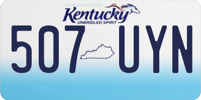 KY license plate 507UYN