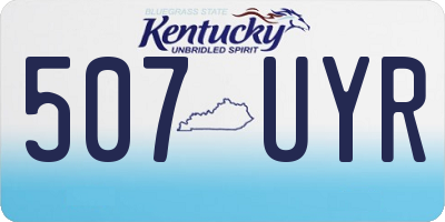 KY license plate 507UYR