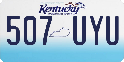 KY license plate 507UYU
