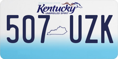KY license plate 507UZK