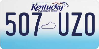 KY license plate 507UZO