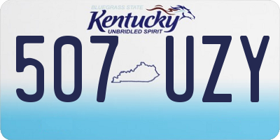 KY license plate 507UZY