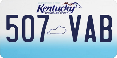 KY license plate 507VAB