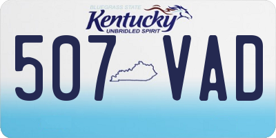 KY license plate 507VAD