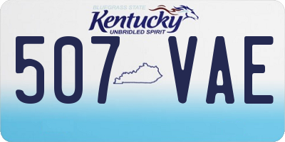KY license plate 507VAE