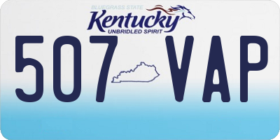 KY license plate 507VAP