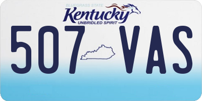 KY license plate 507VAS