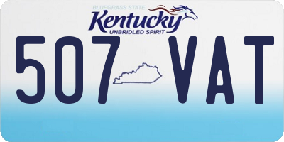 KY license plate 507VAT