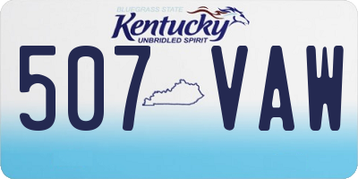 KY license plate 507VAW