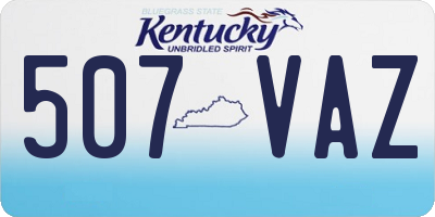 KY license plate 507VAZ