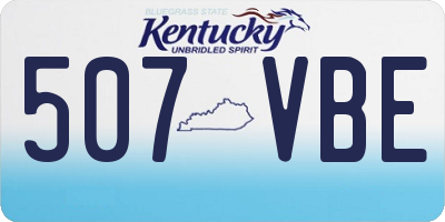 KY license plate 507VBE