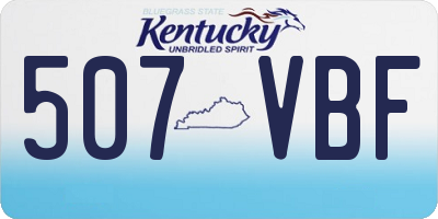 KY license plate 507VBF