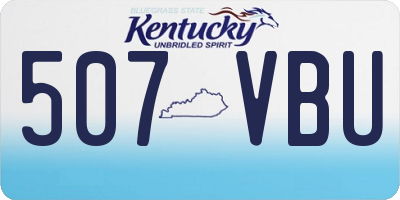KY license plate 507VBU