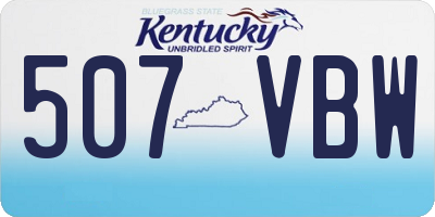 KY license plate 507VBW