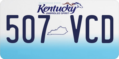 KY license plate 507VCD