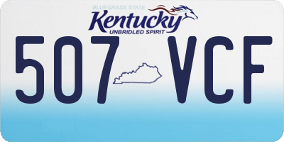 KY license plate 507VCF