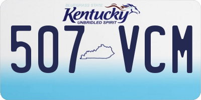 KY license plate 507VCM
