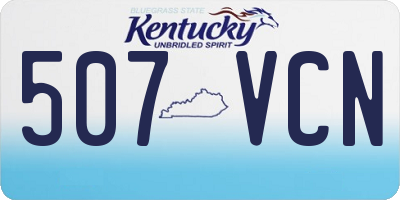 KY license plate 507VCN