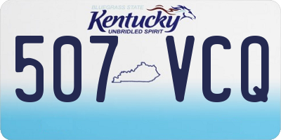 KY license plate 507VCQ