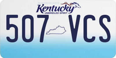 KY license plate 507VCS