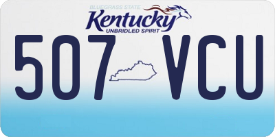 KY license plate 507VCU